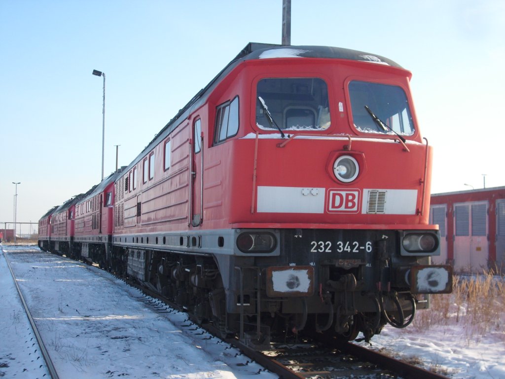 232 342-6 ex.Bh Rostock Seehafen am 23.Janaur 2010 in der Einsatzstelle Mukran.Am 23.M�rz 2010 zur Verschrottung abgefahren.