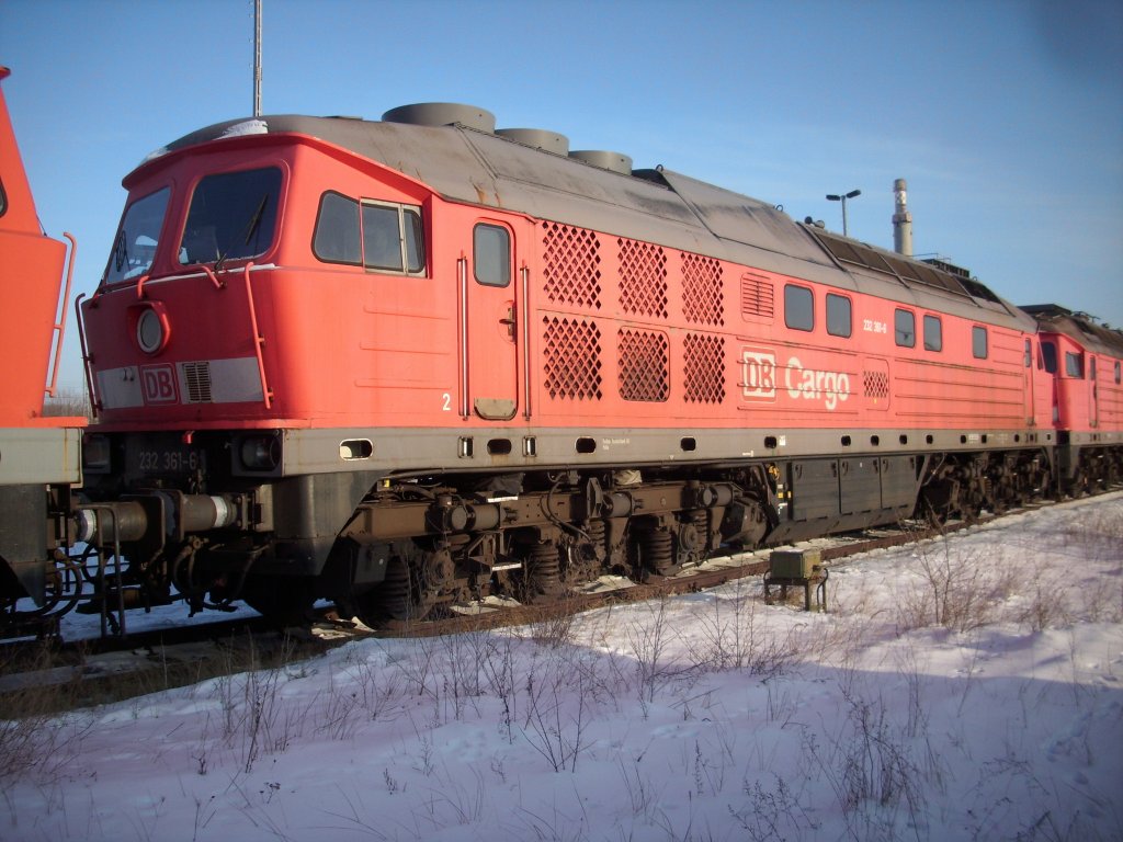 232 361-6 ex.Bh Rostock Seehafen am 23.Januar 2010 in der Einsatzstelle Mukran.Am 23.M�rz 2010 zur Verschrottung abgefahren.