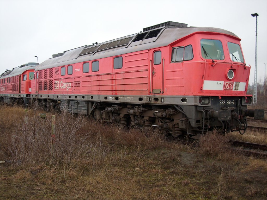 232 361-6 ex.Bh Rostock Seehafen am 24.Januar 2009 in der Einsatzstelle Mukran.Am 23.M�rz 2010 zur Verschrottung abgefahren.
