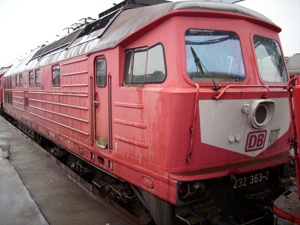 232 363-2 ex.Bh N�rnberg am 24.Januar 2009 in Mukran West.