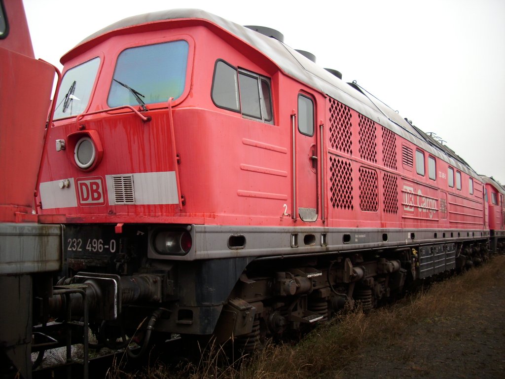 232 496-0 ex.Bh Rostock Seehafen am 24.Januar 2009 in Mukran West.Zur Verschrottung am 23.M�rz 2010 abgefahren.