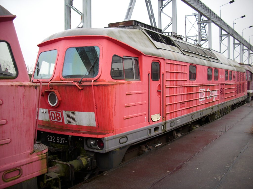 232 537-1 ex.Bh N�rnberg am 24.Januar 2009 in Mukran West.