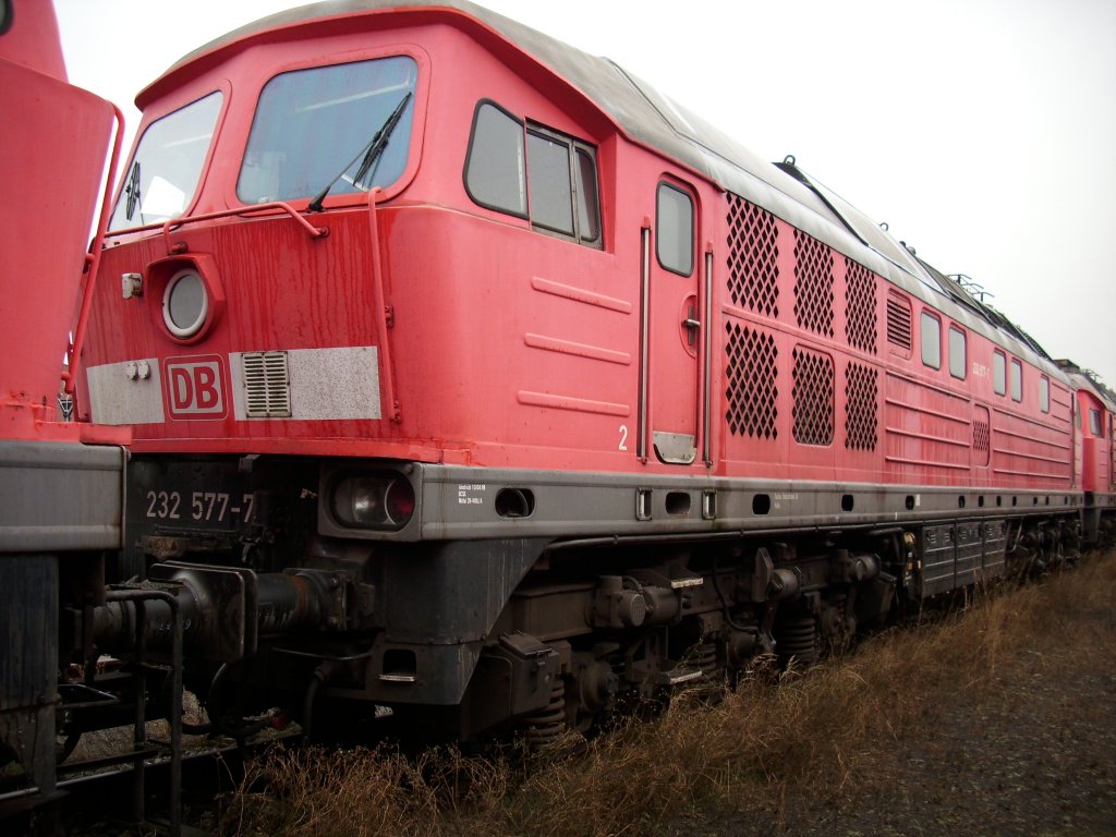 232 577-7 ex.Bh N�rnberg am 24.Januar 2009 in Mukran West.Zur Verschrottung am 23.M�rz 2010 abgefahren.