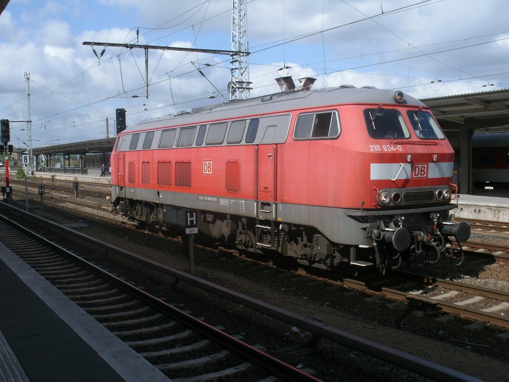 Auch Stefan`s Lieblingslok traf ich,am 12.Mai 2012,in Berlin wieder.Hier war es 218 834-0 die in Berlin Lichtenberg stand.