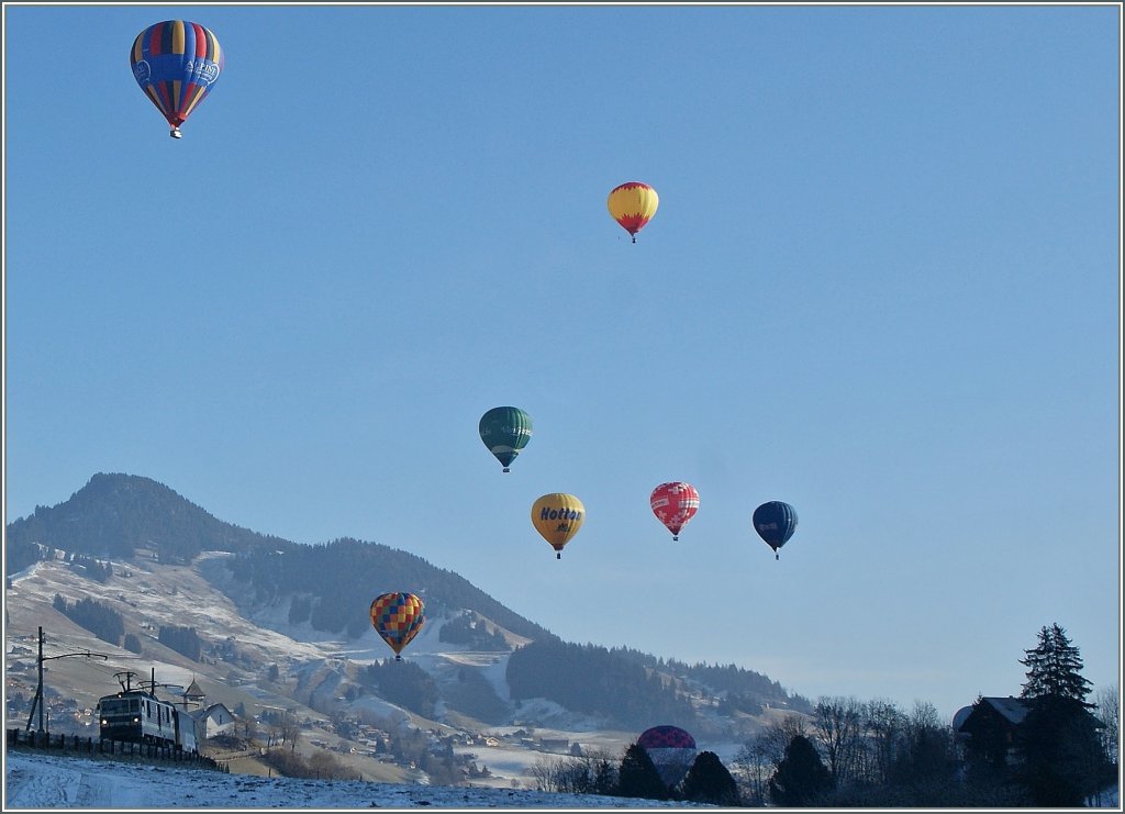 Bald fliegen sie wieder...
Chteau d' Oex, den 23. Jan. 2011