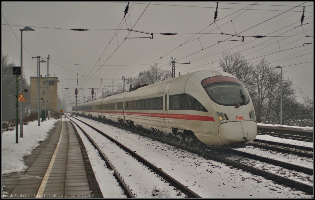 DB Fernverkehr 411 018  Plauen/Vogtland  als Umleiter am 29.03.2013 in Nuthetal-Saarmund