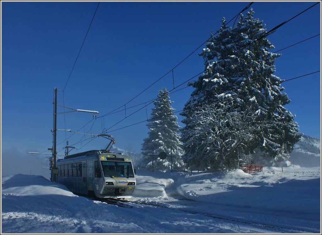 Der CEV Beh 2/4 72 Astro Pleiades ist an der Endstation angekommen.
(19.12.2012)