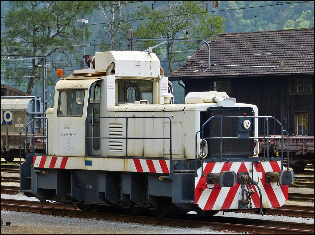 Ein Fall f�r Armin: Die Diesellok Em 837 954-7 der Arge Ama habe ich am 24.05.2012 in Erstfeld fotografiert, aber leider keine brauchbaren Informationen gefunden. (Hans)