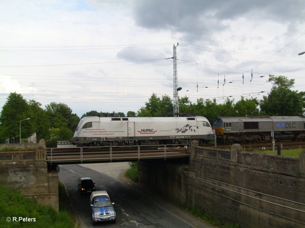 ES64 U2 100 und PB15 in Ruhland. 20.06.10
