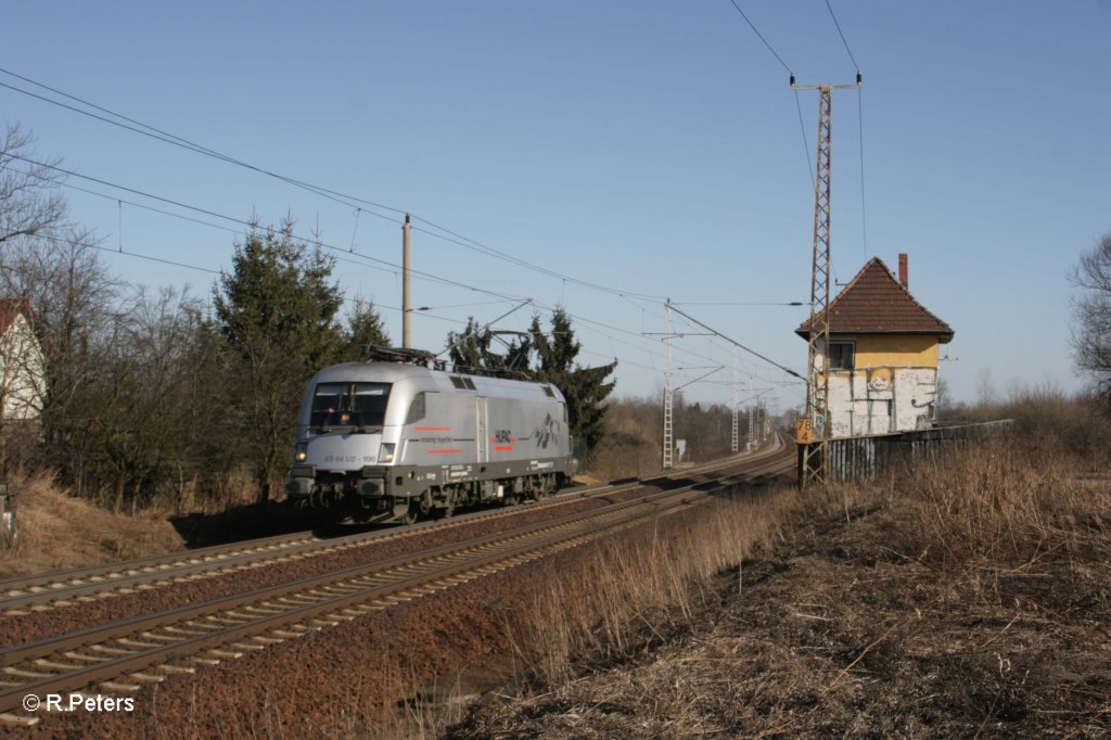 ES64 U2 100 solo bei Frankfurt/Oder Nuhnen. 07.03.11