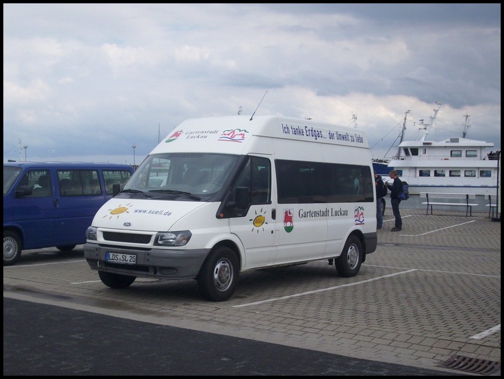 Ford Transit von Sll aus Deutschland im Stadthafen Sassnitz.
