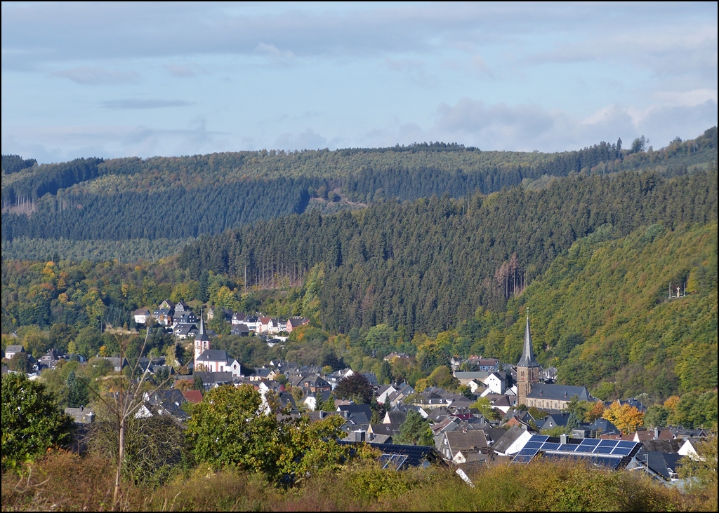 Herbstlicher Blick �ber Herdorf. 14.10.2012 (Jeanny)