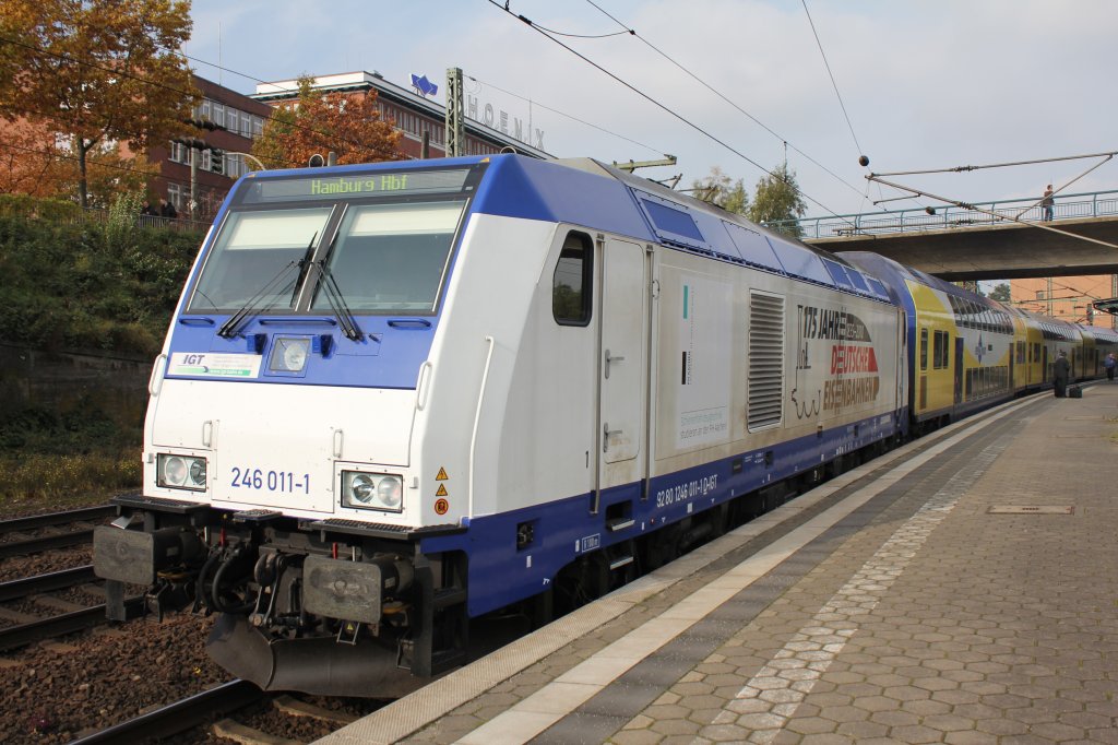 IGT 246 011-1 Mit ME Zug am 25.10.2011 in Hamburg Harburg