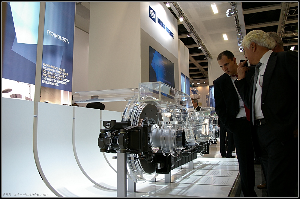 Knorr-Bremse Systeme f�r Schienenfahrzeuge GmbH aus Deutschland zeigt seine Erfahrung in Bremssystemen (INNOTRANS 2010, gesehen Berlin 22.09.2010)