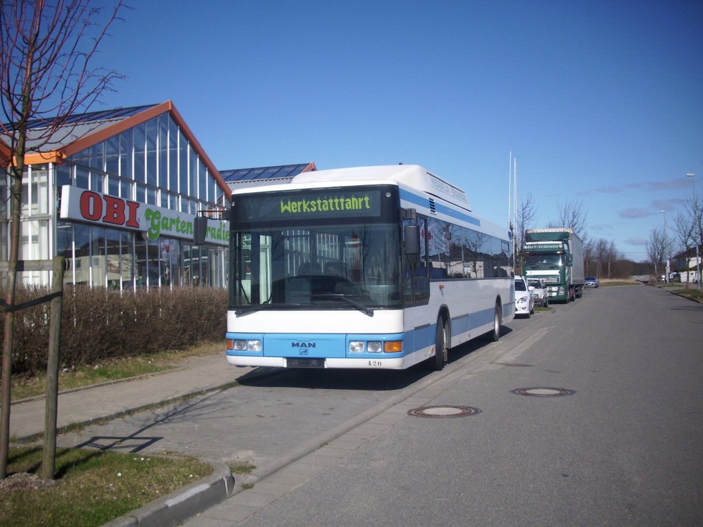 MAN Niederflurbus 2.Generation CNG der Vorserie in Sassnitz. (Ex HVB)