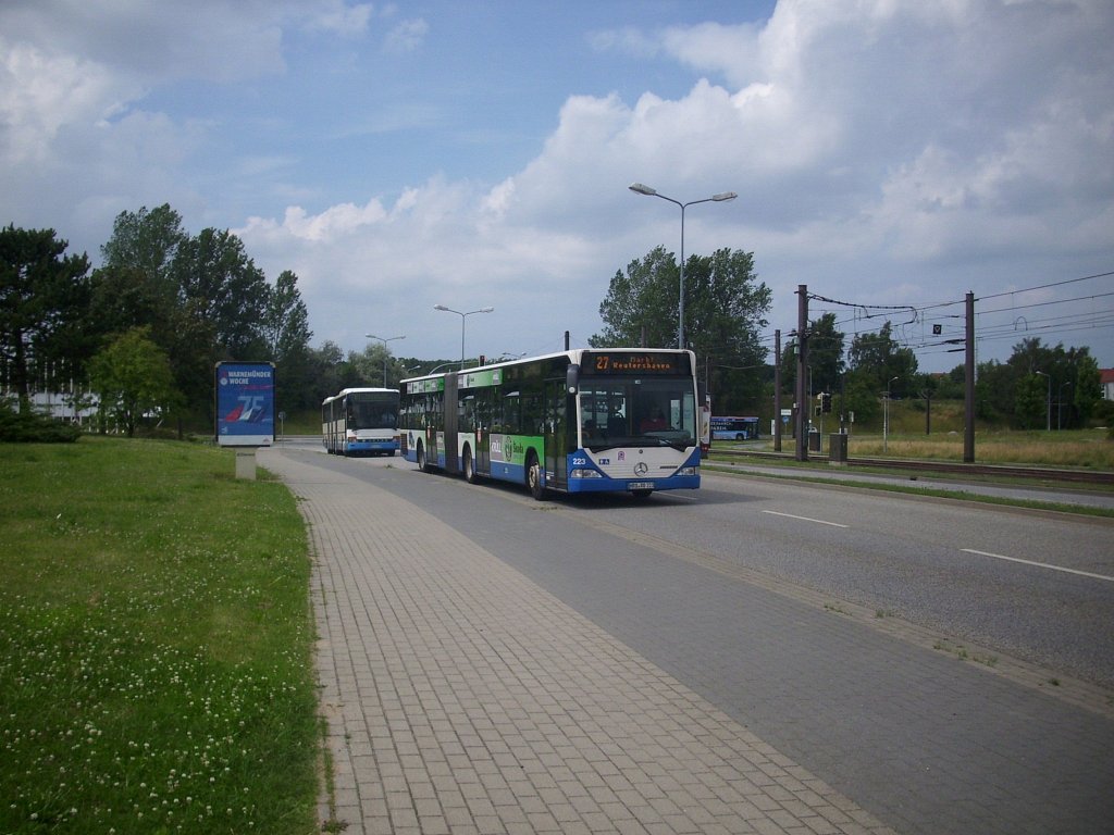 Mercedes Citaro I der Rostocker Straenbahn AG in Rostock. 

