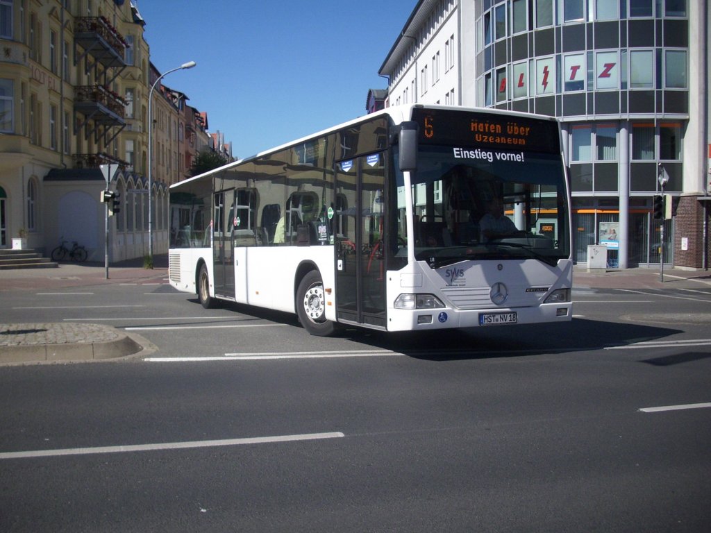 Mercedes Citaro I der Stadtwerke Stralsund (SWS) in Stralsund.
