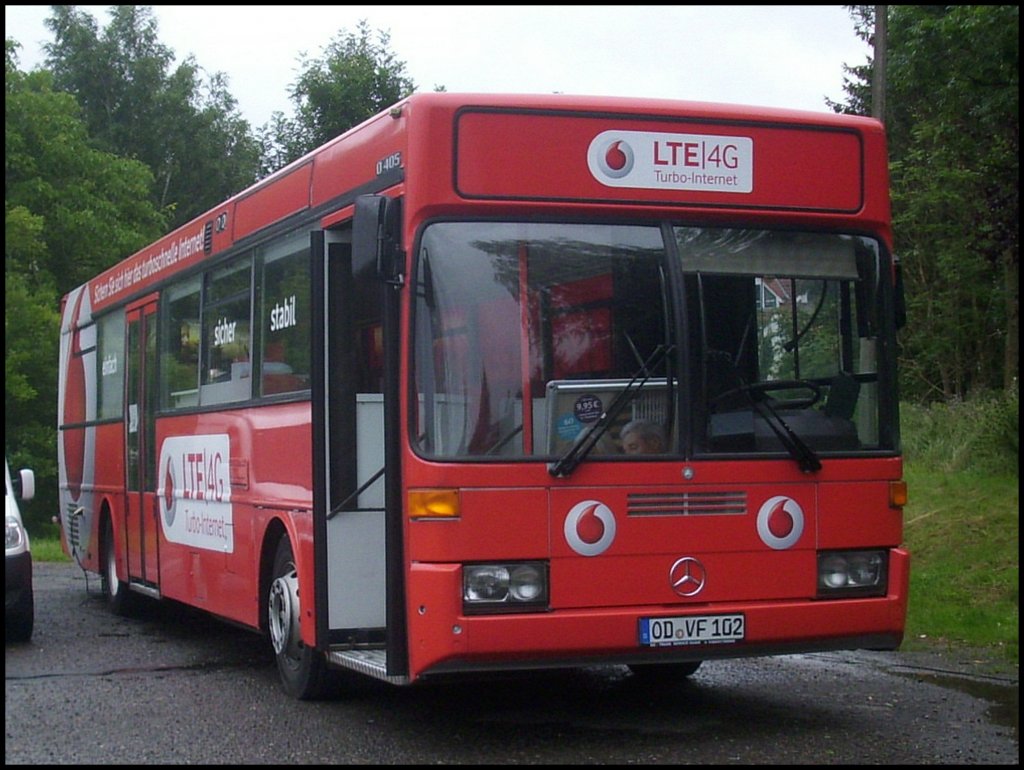 Mercedes O 405 als Infobus von Vodafon in Bergen.