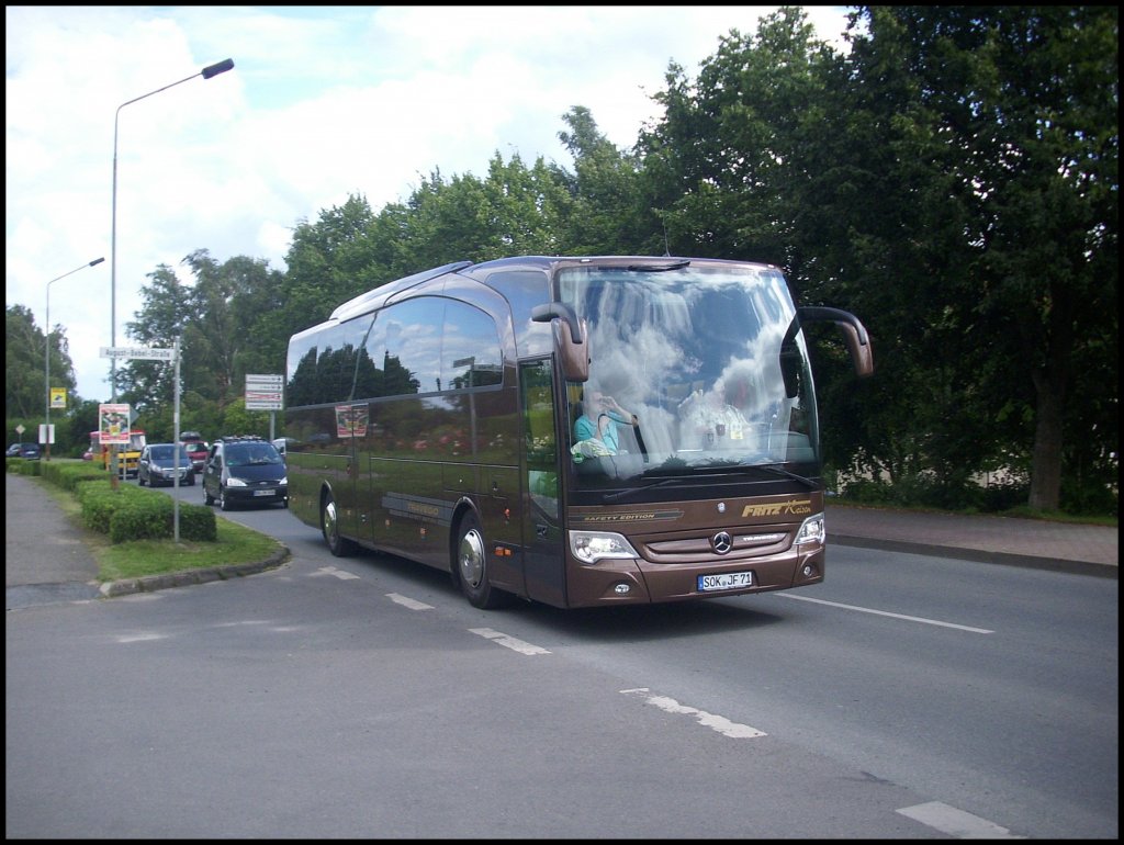 Mercedes Travego von Fritz-Reisen aus Deutschland in Sassnitz.