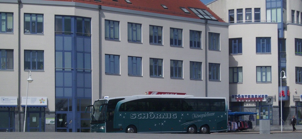 Mercedes Travego von Schrnig aus Deutschland in Sassnitz am 10.05.2012