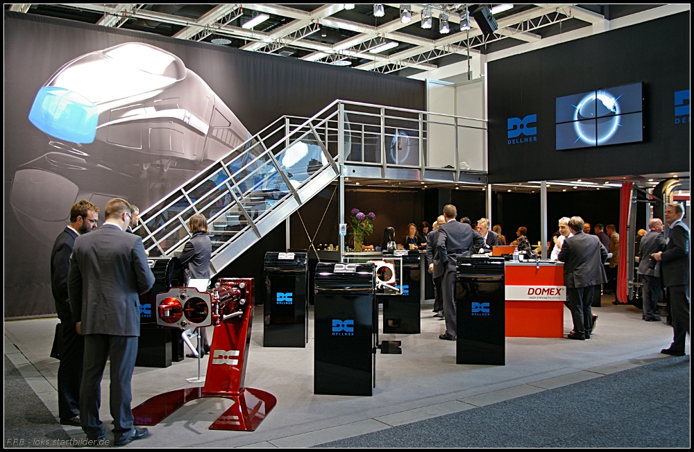 Mit Kupplungssystemen besch�ftigt sich die Fa. Dellner (INNOTRANS 2010, gesehen Berlin 23.09.2010)