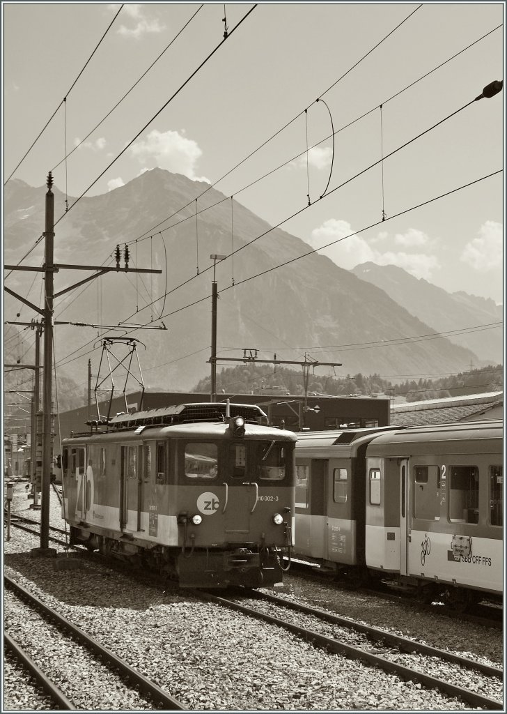 (Noch) Alltgliche Brnigbahn Romantik in Meiringen.
20. Aug. 2012