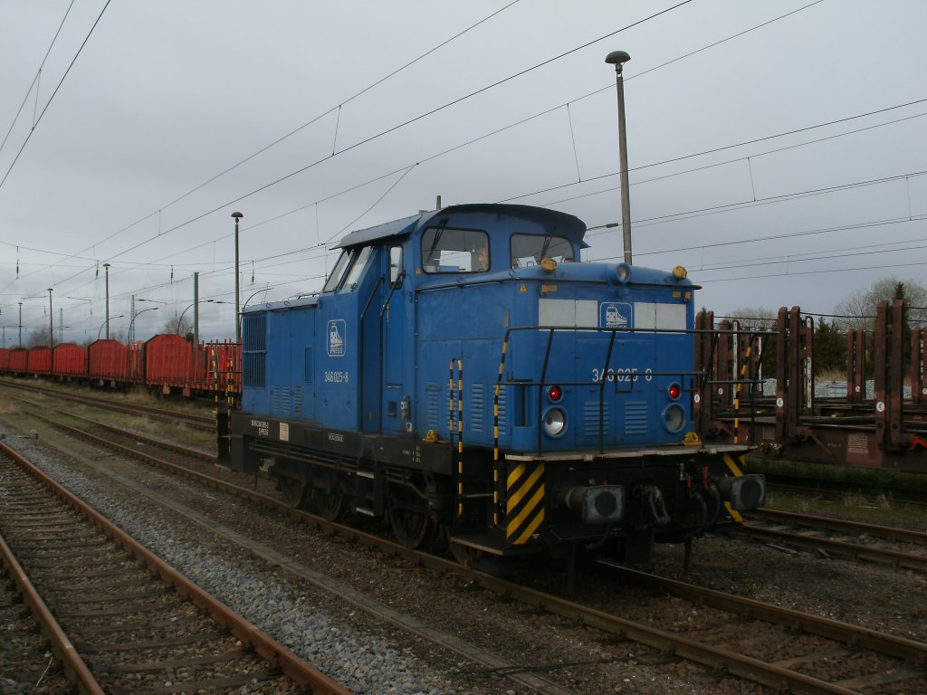 PRESS 346 025-8 stand,am 31.M�rz 2012,ohne Lokf�hrer in Bergen/R�gen.