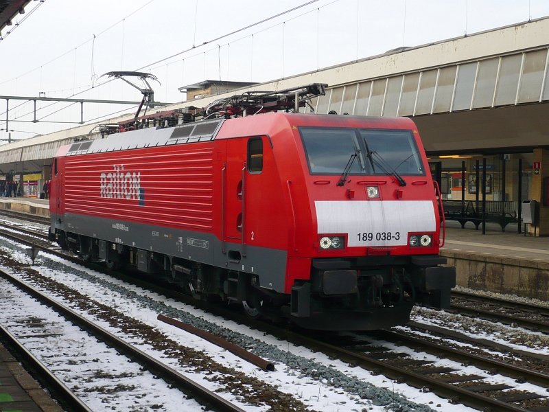 Railion 189 038-3 Rotterdam Centraal Station 17-02-2010.