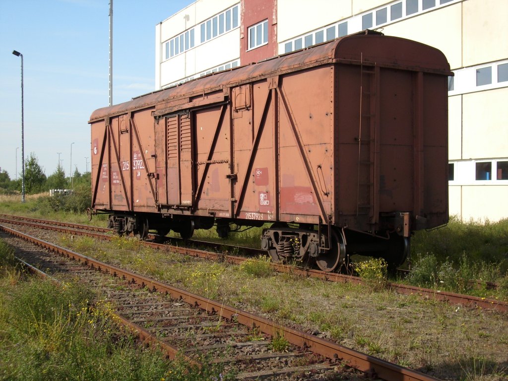 Russischer G�terwagen am 09.September 2009 in Mukran.