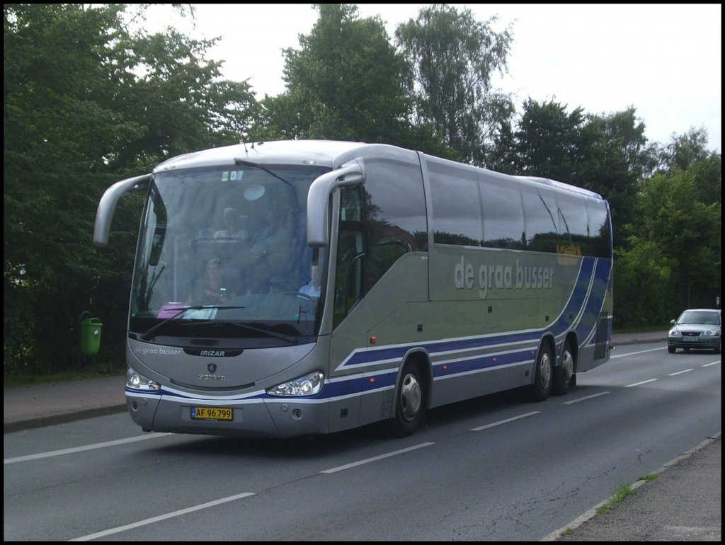 Scania Irizar von de graa busser aus Dnemark in Sassnitz.