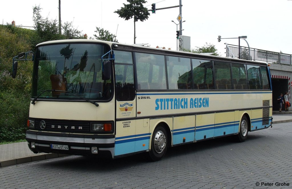 Setra S 215 RL von Sittrich Reisen aus Kthen, fotografiert am Hbf. in Dessau am 07.07.2012