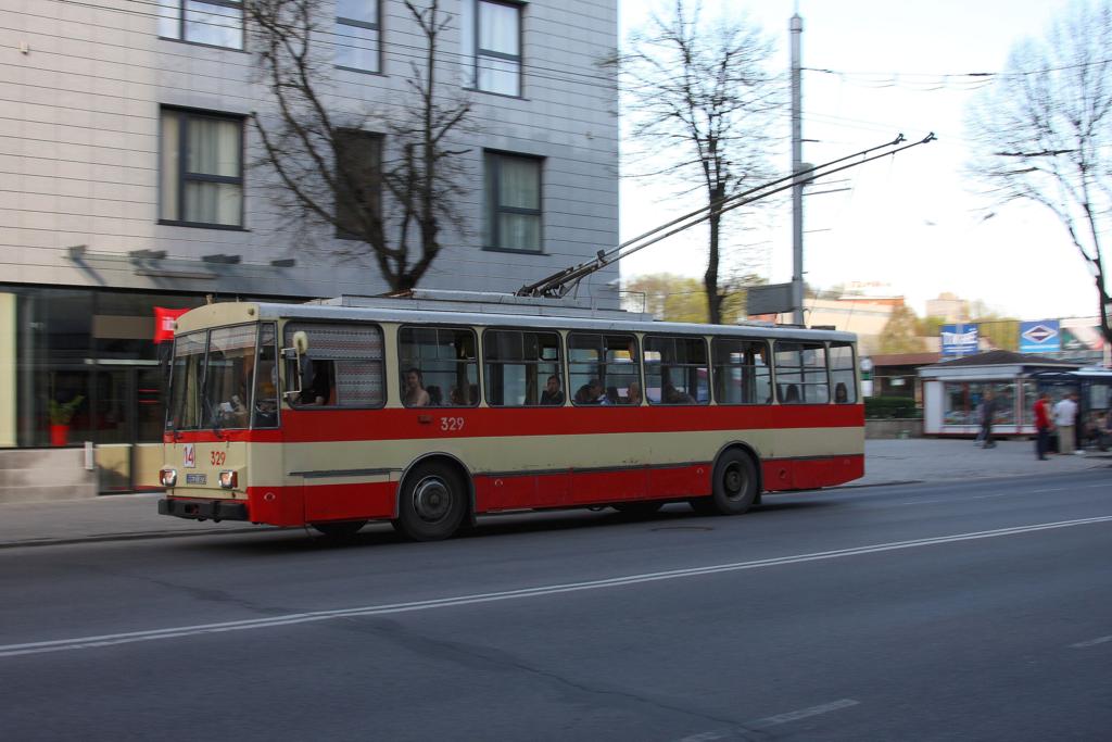 Skoda Trolleybus hier in der litauischen Stadt Kaunas im Liniendienst
am 28.04.2012.