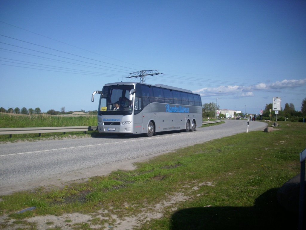 Volvo 9700 von Ramkvillabuss aus Schweden in Mukran.