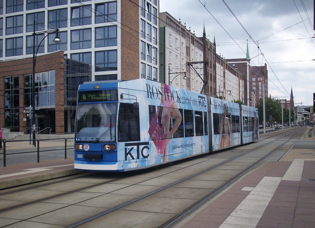 Wagen 680 der Rostocker Straenbahn AG.