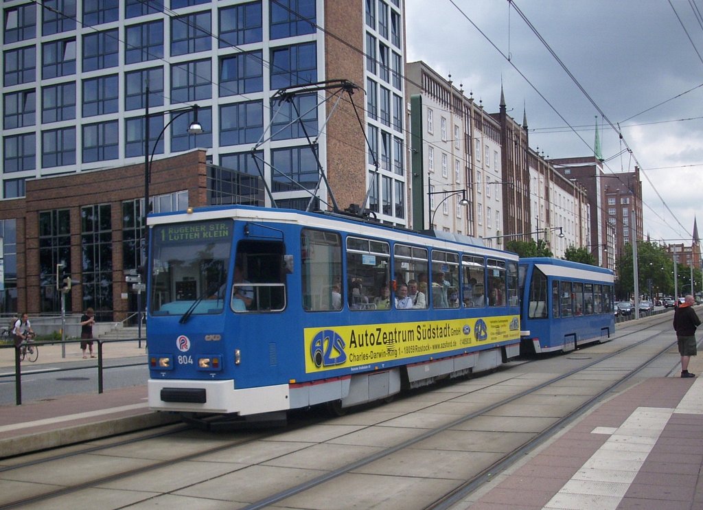 Wagen 804 der Rostocker Straenbahn AG.