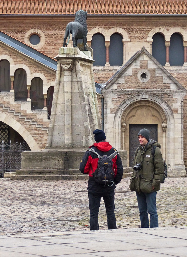 . Touristen am Braunschweiger Burgplatz. 03.01.2015 (Jeanny)