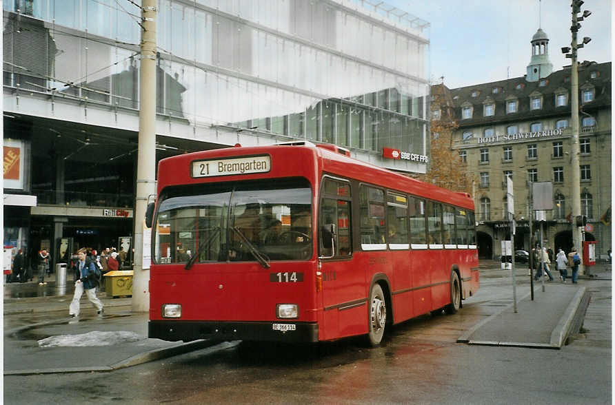 (082'625) - Bernmobil, Bern - Nr. 114/BE 366'114 - Volvo/R&J am 21. Januar 2006