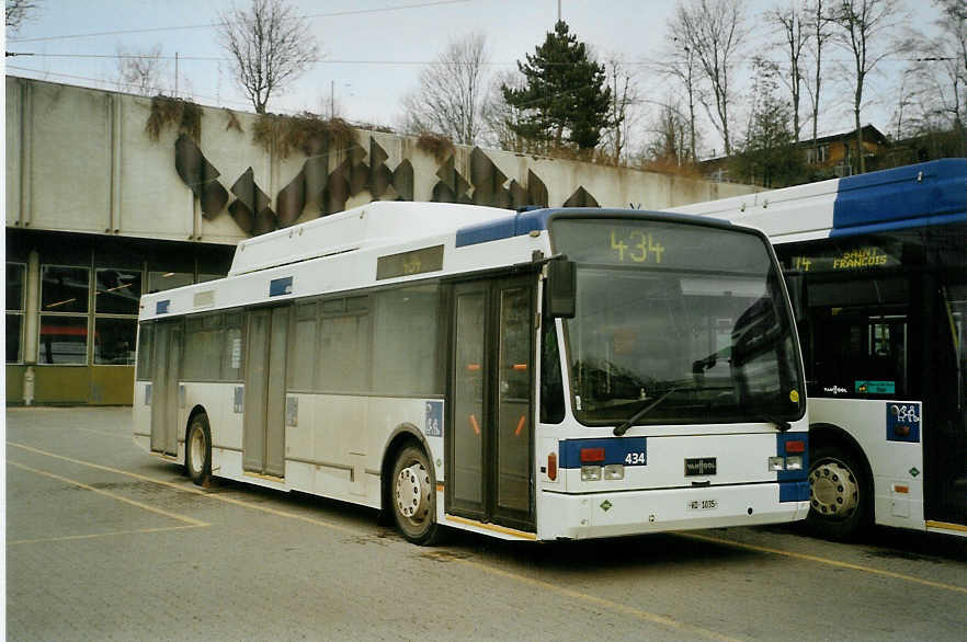 (083'703) - TL Lausanne - Nr. 434/VD 1035 - Van Hool am 6. Mrz 2006 in Lausanne, Dpt Borde