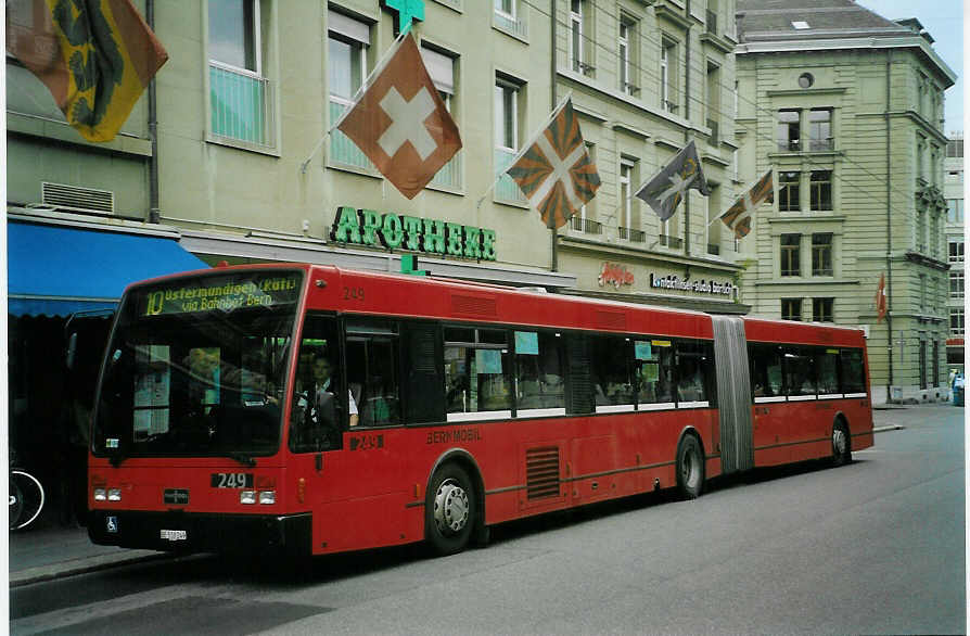 (085'519) - Bernmobil, Bern - Nr. 249/BE 518'249 - Van Hool am 22. Mai 2006 in Bern, Hirschengraben