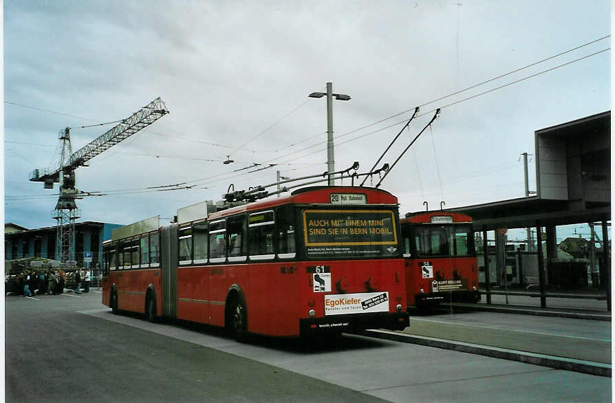 (085'709) - Bernmobil, Bern - Nr. 61 - FBW/Hess Gelenktrolleybus am 28. Mai 2006 in Bern, Wankdorf