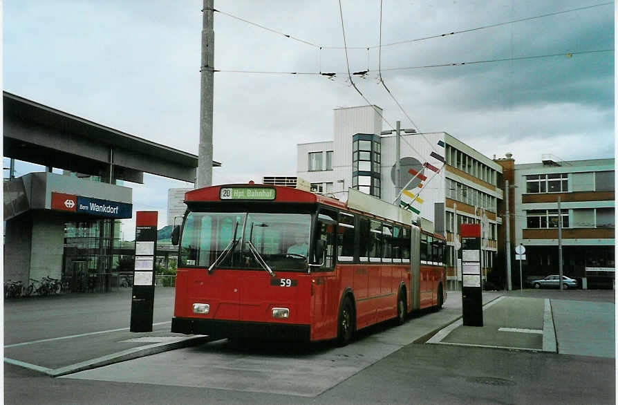 (085'713) - Bernmobil, Bern - Nr. 59 - FBW/Hess Gelenktrolleybus am 28. Mai 2006 in Bern, Wankdorf