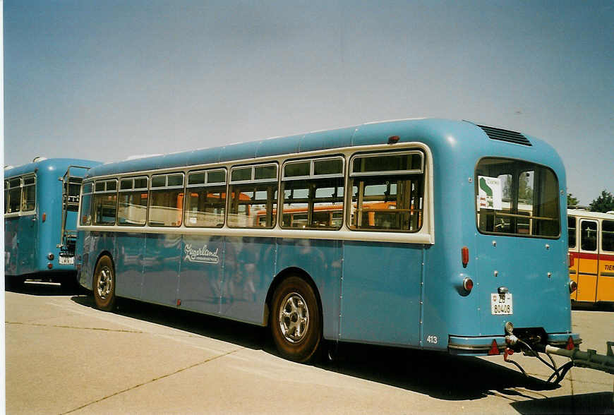 (086'431) - ZVB Zug - Nr. 413/ZG 80'408 - Moser/R&J Personenanhnger (ex Nr. 148; ex Nr. 48) am 18. Juni 2006 in Hinwil, AMP