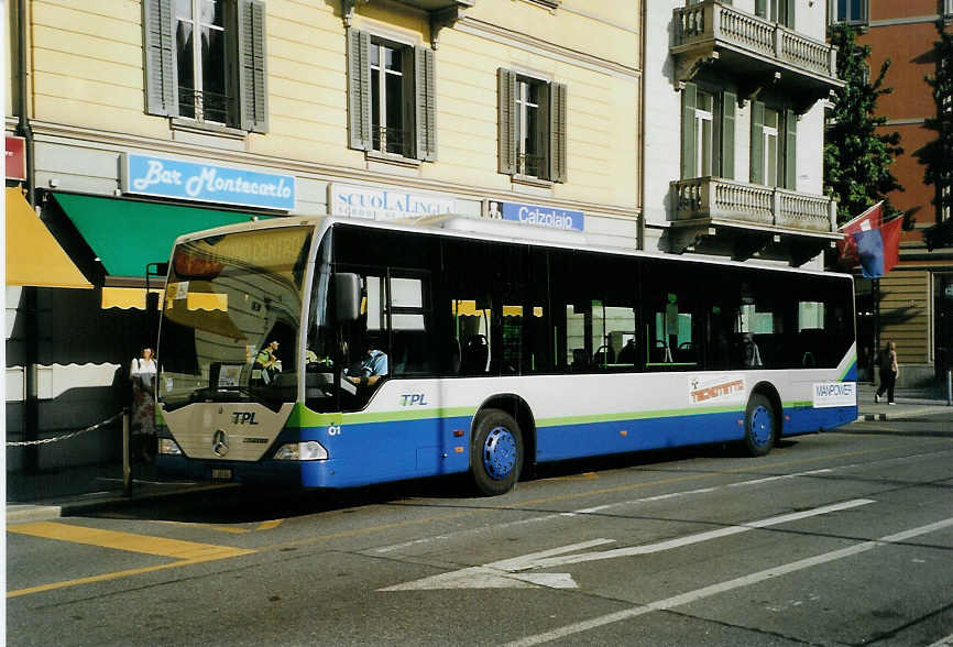 (088'625) - TPL Lugano - Nr. 1/TI 207'001 - Mercedes am 2. August 2006 in Lugano, Centro