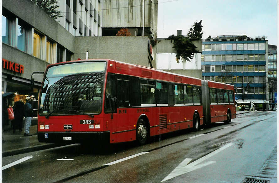 (091'905) - Bernmobil, Bern - Nr. 243/BE 518'243 - Van Hool am 12. Februar 2007 in Bern, City West