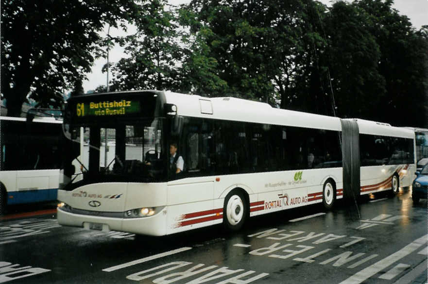 (096'827) - ARAG Ruswil - Nr. 19/LU 15'660 - Solaris am 23. Juli 2007 beim Bahnhof Luzern