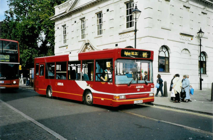 (099'027) - ARRIVA - Nr. PDL 116/LJ54 LGV - Dennis am 25. September 2007 in London, Hackney