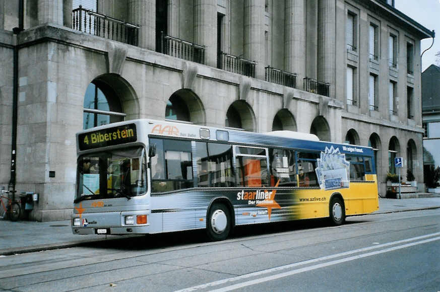 (100'819) - AAR bus+bahn, Aarau - Nr. 146/AG 8446 - MAN am 3. November 2007 beim Bahnhof Aarau