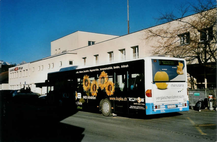 (102'630) - RTB Altsttten - Nr. 54/SG 155'486 - Mercedes am 29. Dezember 2007 beim Bahnhof Buchs