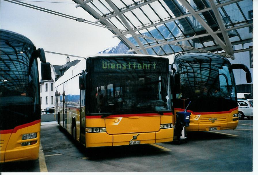 (103'912) - PostAuto Graubnden - GR 159'345 - Volvo/Hess (ex P 25'676) am 4. Februar 2008 in Chur, Postautostation