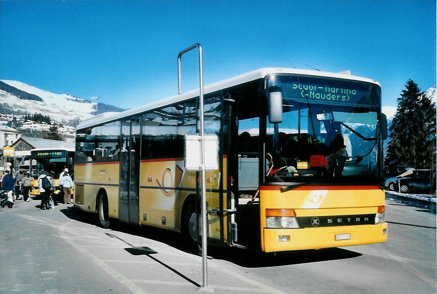 (104'424) - PostAuto Graubnden - GR 102'345 - Setra (ex P 26'026) am 19. Februar 2008 beim Bahnhof Scuol-Tarasp